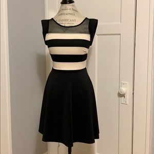 Black and white party dress